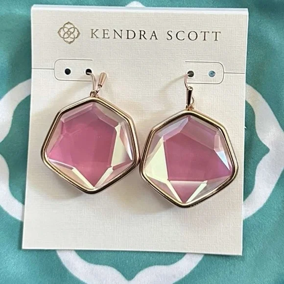 Kendra Scott-Vanessa Glass Drop rose gold Earrings-NWT - Picture 5 of 5